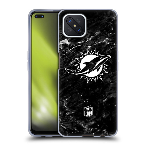NFL Miami Dolphins Artwork Marble Soft Gel Case for OPPO Reno4 Z 5G