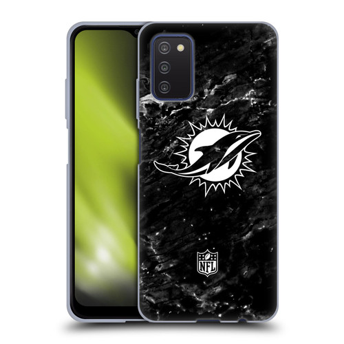 NFL Miami Dolphins Artwork Marble Soft Gel Case for Samsung Galaxy A03s (2021)
