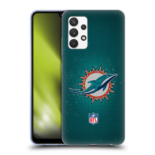 NFL Miami Dolphins Artwork LED Soft Gel Case for Samsung Galaxy A32 (2021)