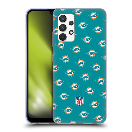 NFL Miami Dolphins Artwork Patterns Soft Gel Case for Samsung Galaxy A32 (2021)