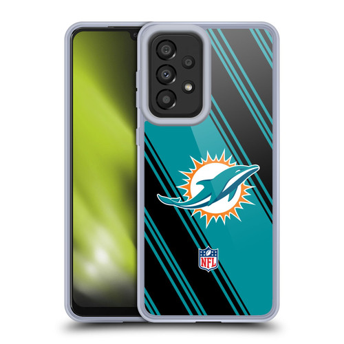 NFL Miami Dolphins Artwork Stripes Soft Gel Case for Samsung Galaxy A33 5G (2022)