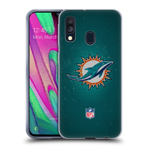 NFL Miami Dolphins Artwork LED Soft Gel Case for Samsung Galaxy A40 (2019)
