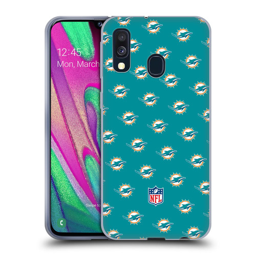 NFL Miami Dolphins Artwork Patterns Soft Gel Case for Samsung Galaxy A40 (2019)
