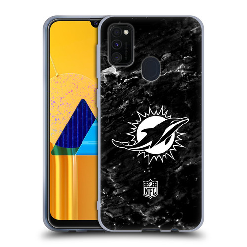 NFL Miami Dolphins Artwork Marble Soft Gel Case for Samsung Galaxy M30s (2019)/M21 (2020)