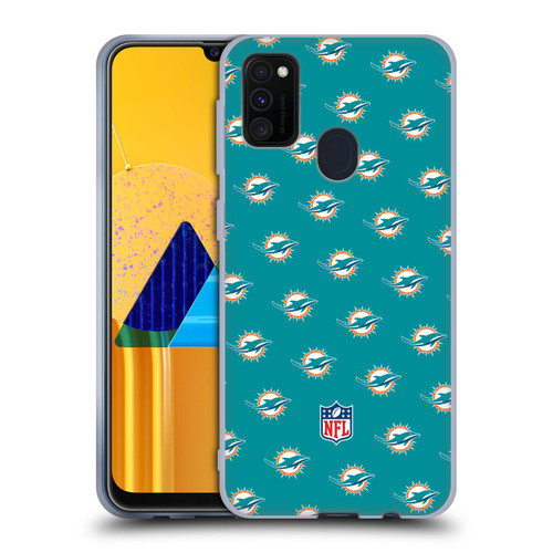 NFL Miami Dolphins Artwork Patterns Soft Gel Case for Samsung Galaxy M30s (2019)/M21 (2020)