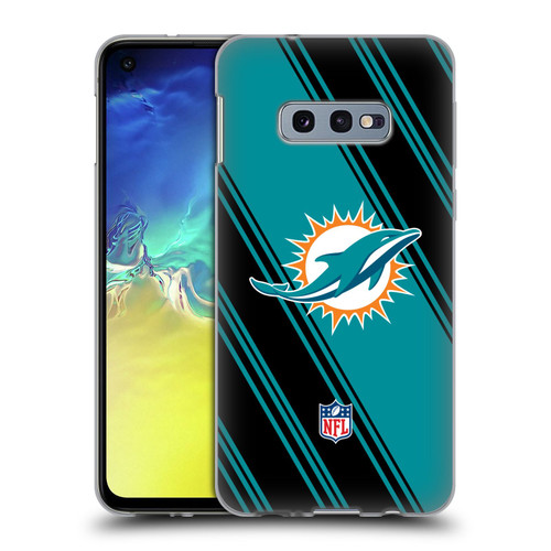 NFL Miami Dolphins Artwork Stripes Soft Gel Case for Samsung Galaxy S10e