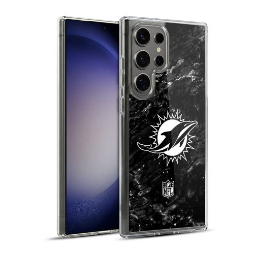 NFL Miami Dolphins Artwork Marble Soft Gel Case for Samsung Galaxy S23 Ultra 5G