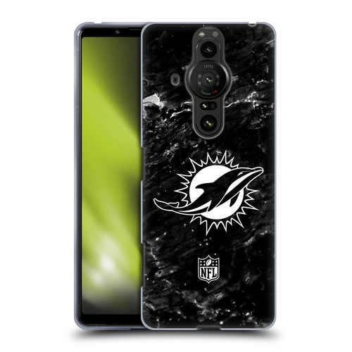 NFL Miami Dolphins Artwork Marble Soft Gel Case for Sony Xperia Pro-I