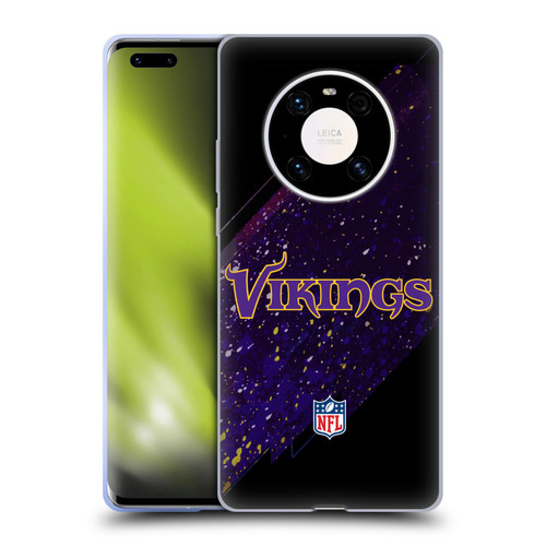 NFL Minnesota Vikings Logo Blur Soft Gel Case for Huawei Mate 40 Pro 5G