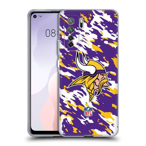 NFL Minnesota Vikings Logo Camou Soft Gel Case for Huawei Nova 7 SE/P40 Lite 5G