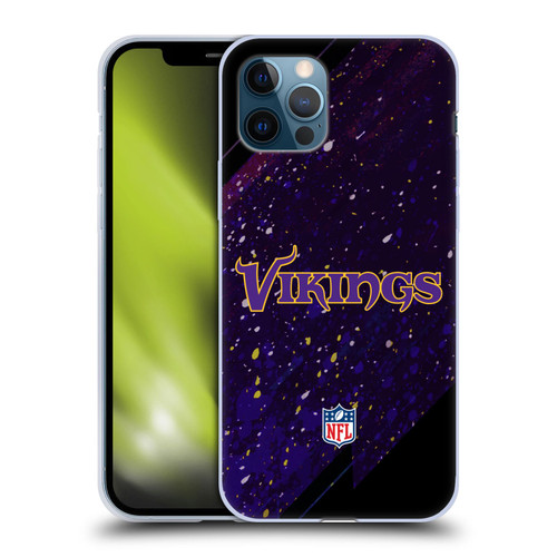 NFL Minnesota Vikings Logo Blur Soft Gel Case for Apple iPhone 12 / iPhone 12 Pro
