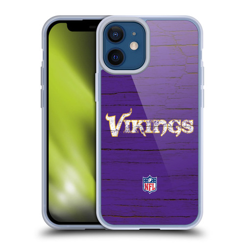 NFL Minnesota Vikings Logo Distressed Look Soft Gel Case for Apple iPhone 12 Mini NFL Minnesota Vikings Logo Distressed Look Soft Gel Case for Apple iPhone 12 Mini
