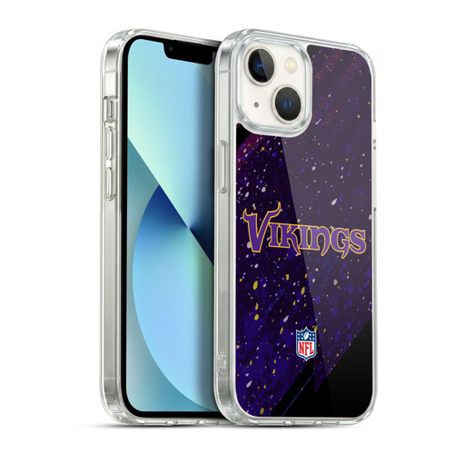 NFL Minnesota Vikings Logo Blur Soft Gel Case for Apple iPhone 13