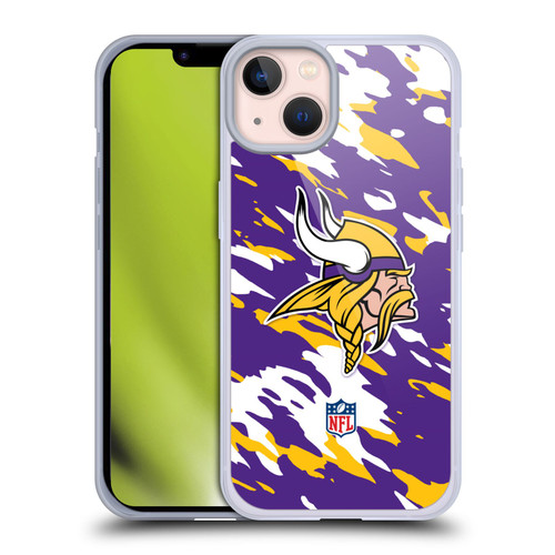 NFL Minnesota Vikings Logo Camou Soft Gel Case for Apple iPhone 13