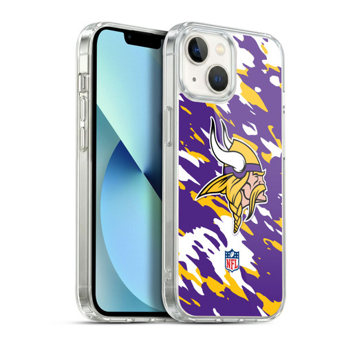 NFL Minnesota Vikings Logo Camou Soft Gel Case for Apple iPhone 13