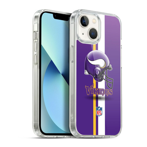 NFL Minnesota Vikings Logo Helmet Soft Gel Case for Apple iPhone 13