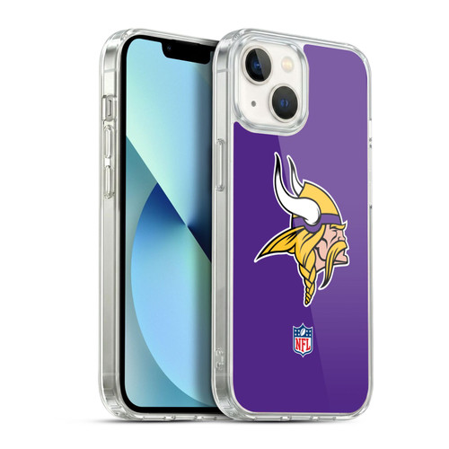 NFL Minnesota Vikings Logo Plain Soft Gel Case for Apple iPhone 13