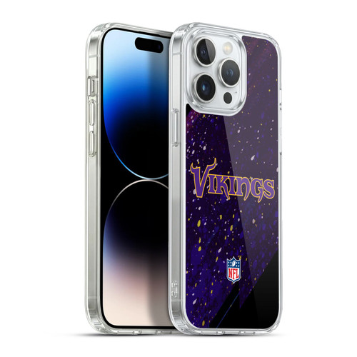 NFL Minnesota Vikings Logo Blur Soft Gel Case for Apple iPhone 13 Pro Max