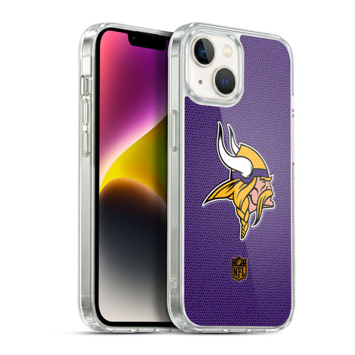 NFL Minnesota Vikings Logo Football Soft Gel Case for Apple iPhone 14