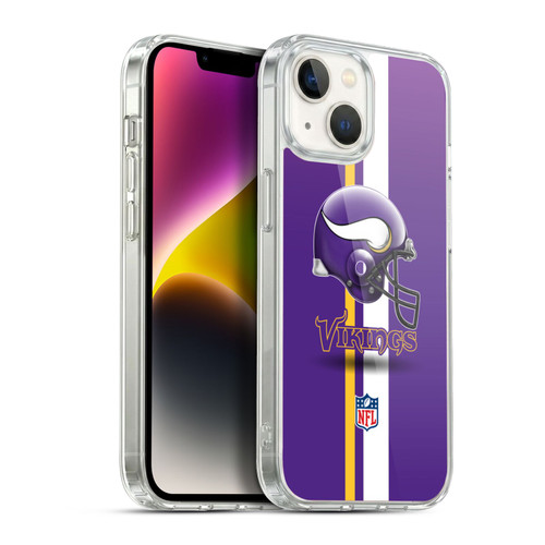 NFL Minnesota Vikings Logo Helmet Soft Gel Case for Apple iPhone 14