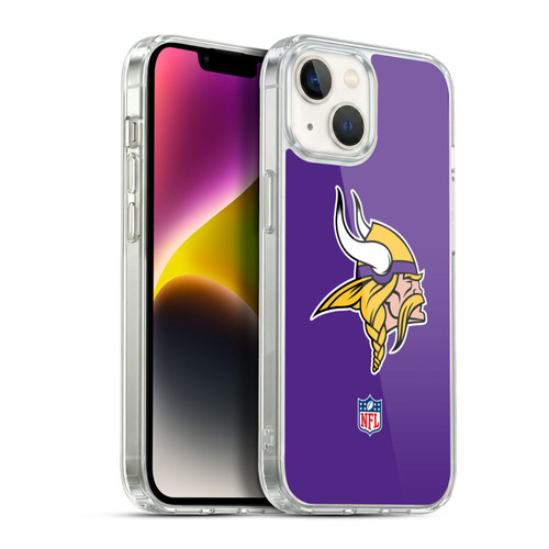 NFL Minnesota Vikings Logo Plain Soft Gel Case for Apple iPhone 14