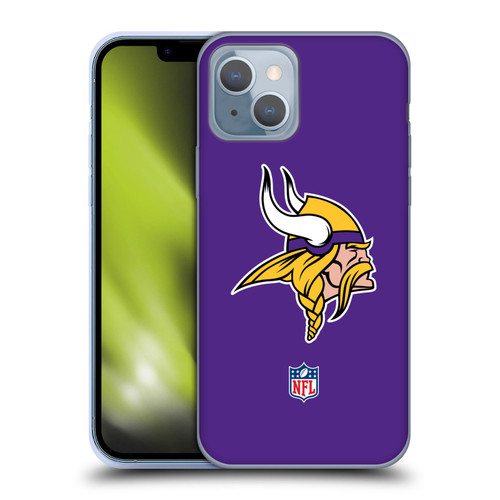 NFL Minnesota Vikings Logo Plain Soft Gel Case for Apple iPhone 14