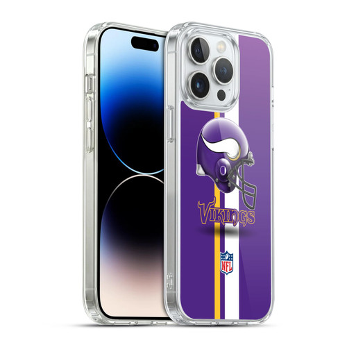 NFL Minnesota Vikings Logo Helmet Soft Gel Case for Apple iPhone 14 Pro Max
