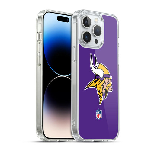 NFL Minnesota Vikings Logo Plain Soft Gel Case for Apple iPhone 14 Pro Max