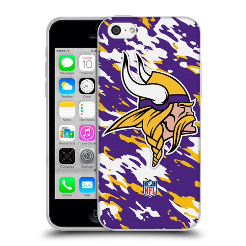 NFL Minnesota Vikings Logo Camou Soft Gel Case for Apple iPhone 5c