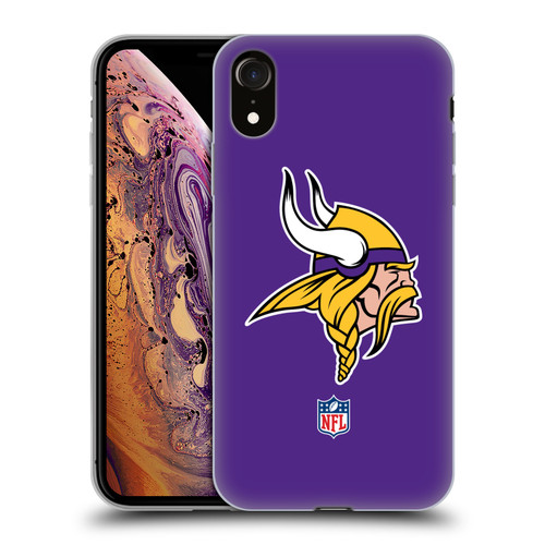 NFL Minnesota Vikings Logo Plain Soft Gel Case for Apple iPhone XR