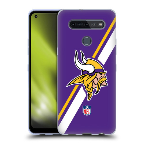 NFL Minnesota Vikings Logo Stripes Soft Gel Case for LG K51S