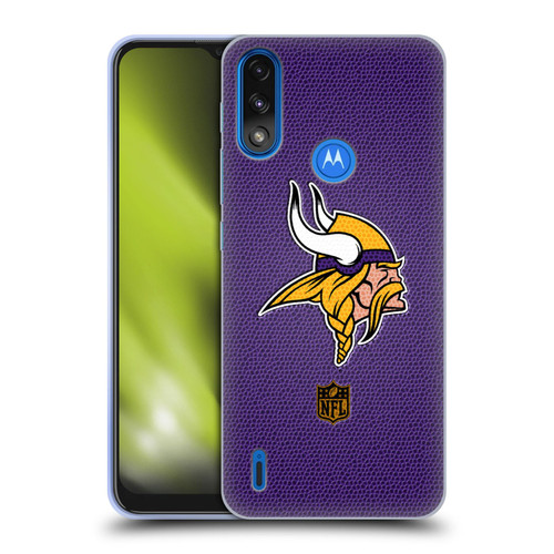 NFL Minnesota Vikings Logo Football Soft Gel Case for Motorola Moto E7 Power / Moto E7i Power