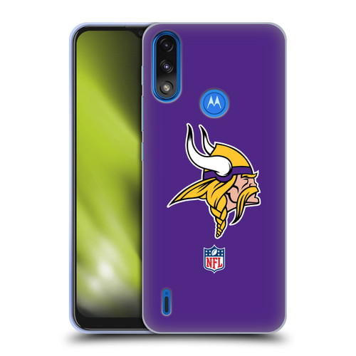 NFL Minnesota Vikings Logo Plain Soft Gel Case for Motorola Moto E7 Power / Moto E7i Power