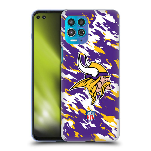 NFL Minnesota Vikings Logo Camou Soft Gel Case for Motorola Moto G100