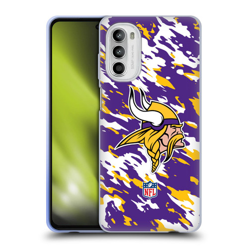 NFL Minnesota Vikings Logo Camou Soft Gel Case for Motorola Moto G52