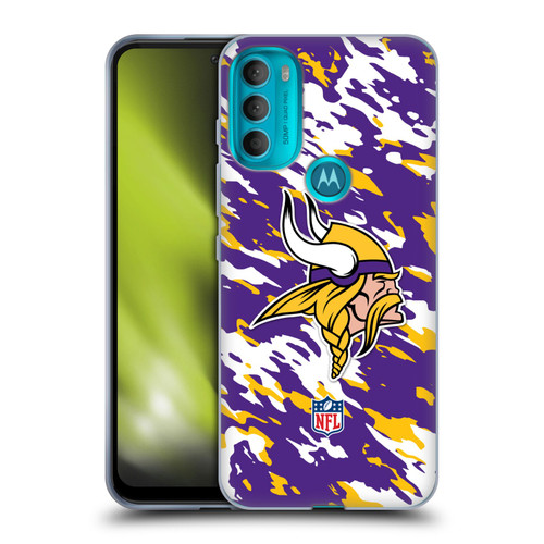 NFL Minnesota Vikings Logo Camou Soft Gel Case for Motorola Moto G71 5G