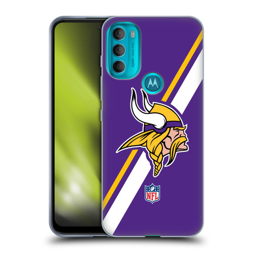 NFL Minnesota Vikings Logo Stripes Soft Gel Case for Motorola Moto G71 5G