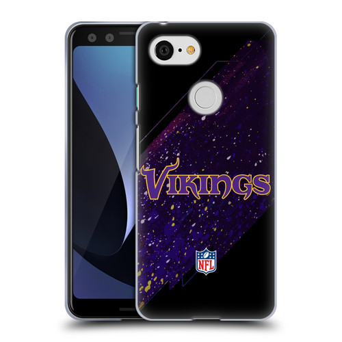 NFL Minnesota Vikings Logo Blur Soft Gel Case for Google Pixel 3