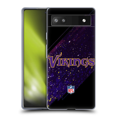 NFL Minnesota Vikings Logo Blur Soft Gel Case for Google Pixel 6a