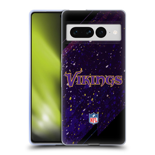 NFL Minnesota Vikings Logo Blur Soft Gel Case for Google Pixel 7 Pro