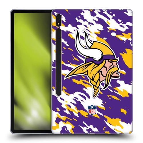 NFL Minnesota Vikings Logo Camou Soft Gel Case for Samsung Galaxy Tab S8 Plus