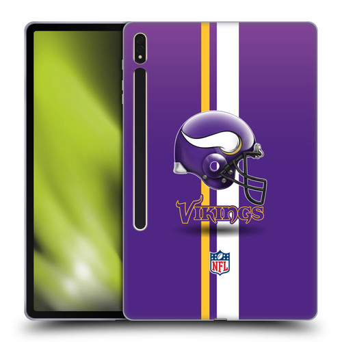 NFL Minnesota Vikings Logo Helmet Soft Gel Case for Samsung Galaxy Tab S8 Plus