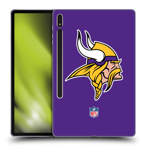 NFL Minnesota Vikings Logo Plain Soft Gel Case for Samsung Galaxy Tab S8 Plus