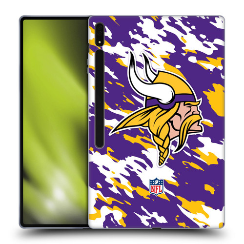 NFL Minnesota Vikings Logo Camou Soft Gel Case for Samsung Galaxy Tab S8 Ultra