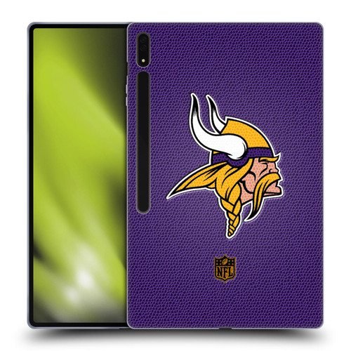 NFL Minnesota Vikings Logo Football Soft Gel Case for Samsung Galaxy Tab S8 Ultra