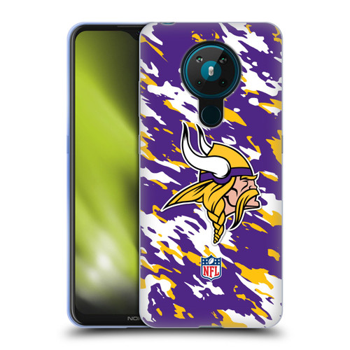 NFL Minnesota Vikings Logo Camou Soft Gel Case for Nokia 5.3