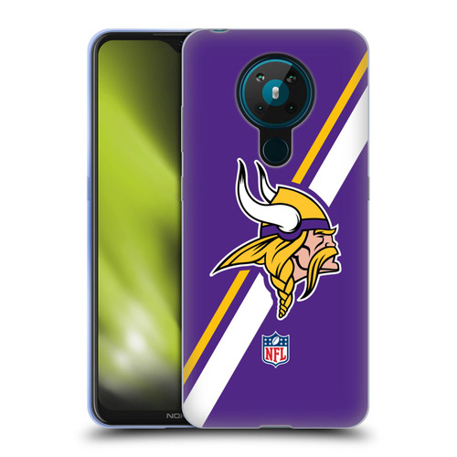 NFL Minnesota Vikings Logo Stripes Soft Gel Case for Nokia 5.3
