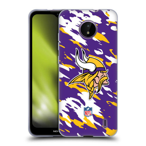 NFL Minnesota Vikings Logo Camou Soft Gel Case for Nokia C10 / C20