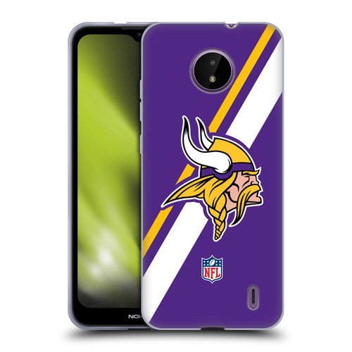 NFL Minnesota Vikings Logo Stripes Soft Gel Case for Nokia C10 / C20