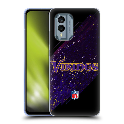 NFL Minnesota Vikings Logo Blur Soft Gel Case for Nokia X30
